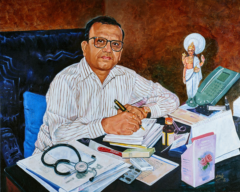 Dr chavhan_24x30 inches_oil on canvas