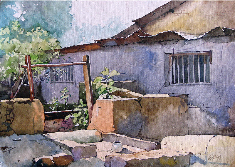 Landsacpes,10x14 inches, watercolour on paper